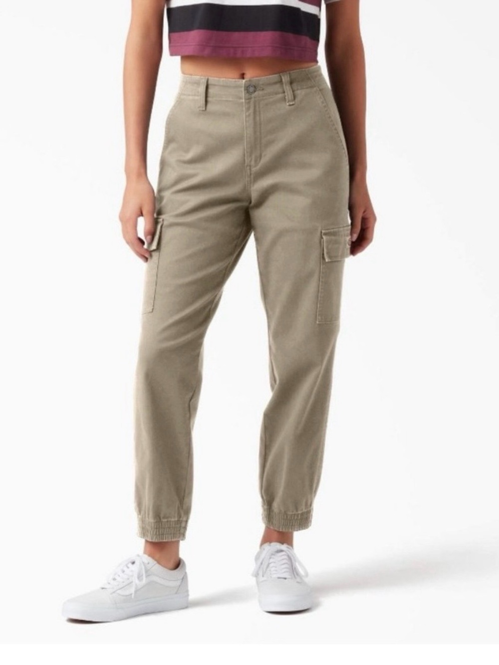 Dickies Women's Khaki Cargo Joggers